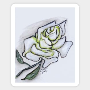 Stunning White Rose Sticker